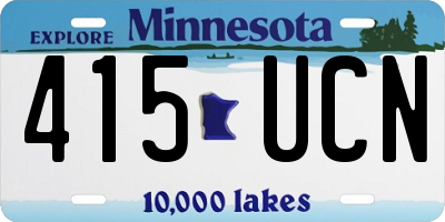 MN license plate 415UCN