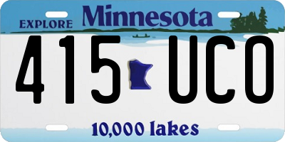 MN license plate 415UCO