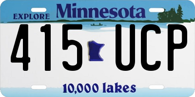 MN license plate 415UCP