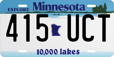 MN license plate 415UCT