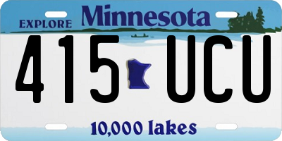 MN license plate 415UCU