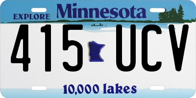 MN license plate 415UCV