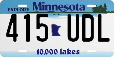 MN license plate 415UDL
