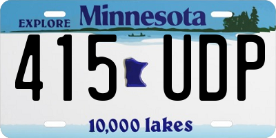 MN license plate 415UDP