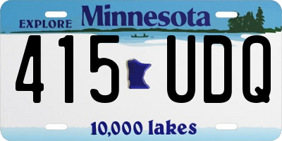 MN license plate 415UDQ