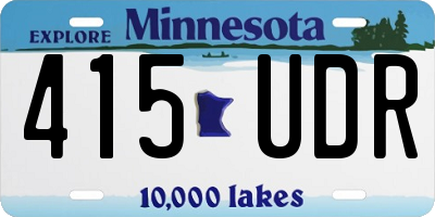 MN license plate 415UDR