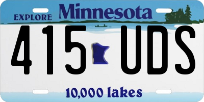 MN license plate 415UDS
