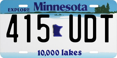 MN license plate 415UDT