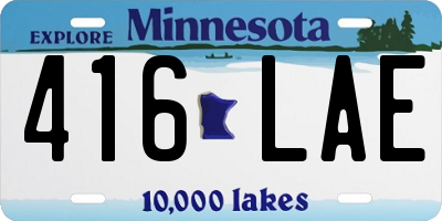 MN license plate 416LAE