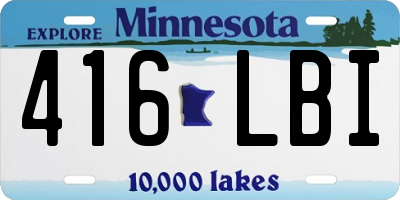 MN license plate 416LBI