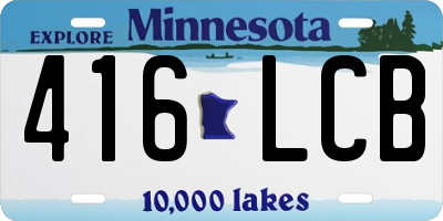 MN license plate 416LCB