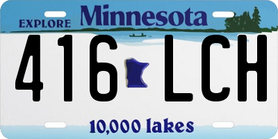MN license plate 416LCH