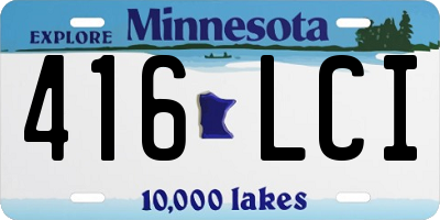 MN license plate 416LCI