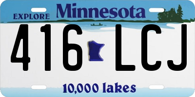 MN license plate 416LCJ