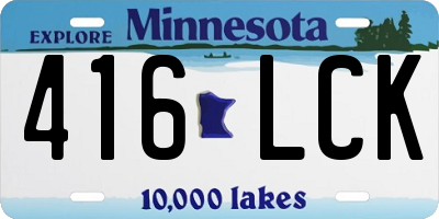 MN license plate 416LCK