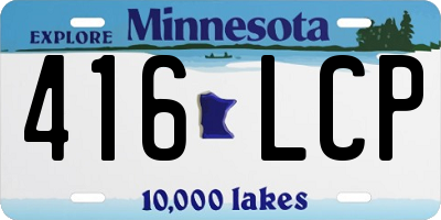 MN license plate 416LCP