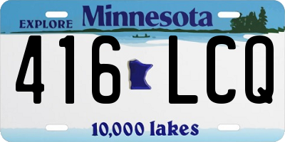 MN license plate 416LCQ