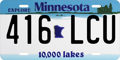 MN license plate 416LCU