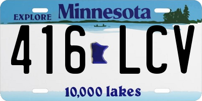 MN license plate 416LCV