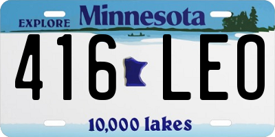 MN license plate 416LEO