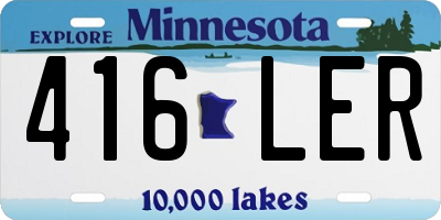 MN license plate 416LER