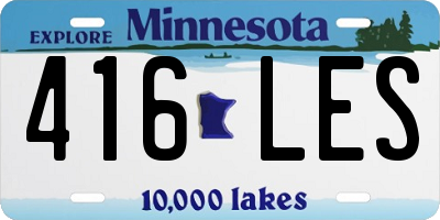 MN license plate 416LES