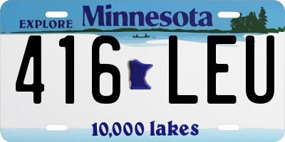 MN license plate 416LEU