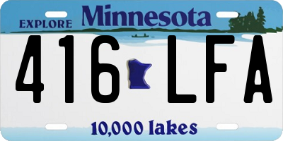 MN license plate 416LFA
