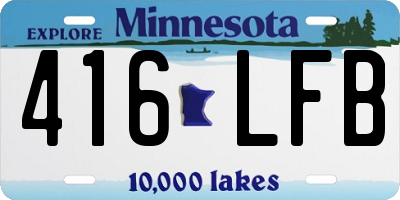 MN license plate 416LFB