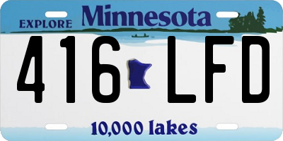 MN license plate 416LFD