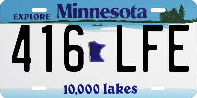 MN license plate 416LFE