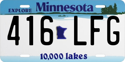 MN license plate 416LFG
