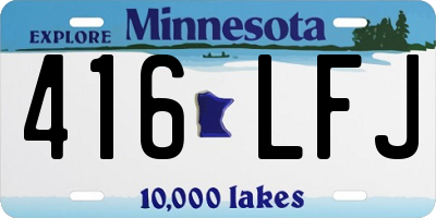 MN license plate 416LFJ
