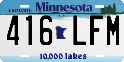 MN license plate 416LFM