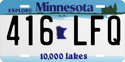 MN license plate 416LFQ