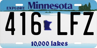 MN license plate 416LFZ