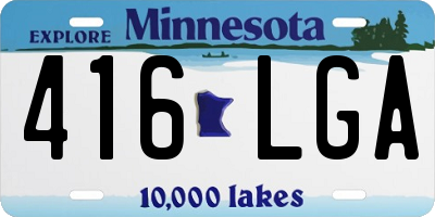 MN license plate 416LGA