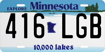 MN license plate 416LGB
