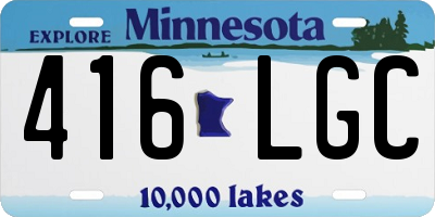 MN license plate 416LGC