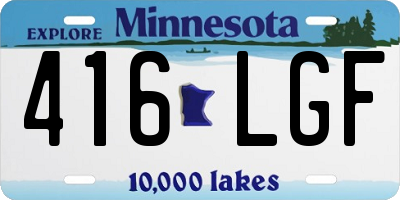 MN license plate 416LGF