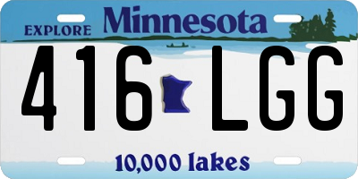 MN license plate 416LGG