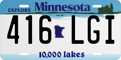 MN license plate 416LGI