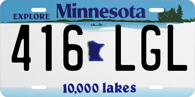 MN license plate 416LGL
