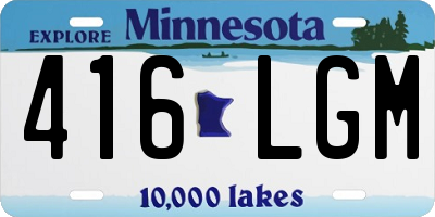 MN license plate 416LGM