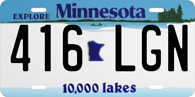 MN license plate 416LGN