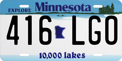 MN license plate 416LGO