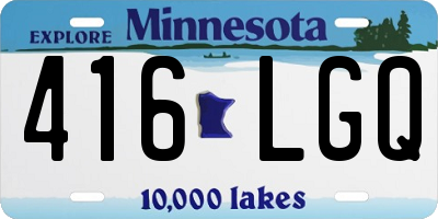 MN license plate 416LGQ