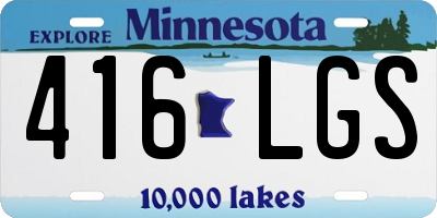 MN license plate 416LGS