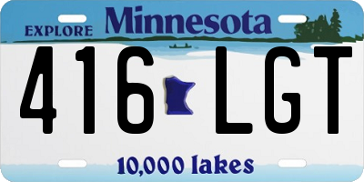 MN license plate 416LGT