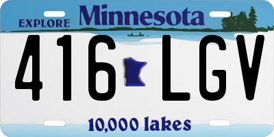 MN license plate 416LGV